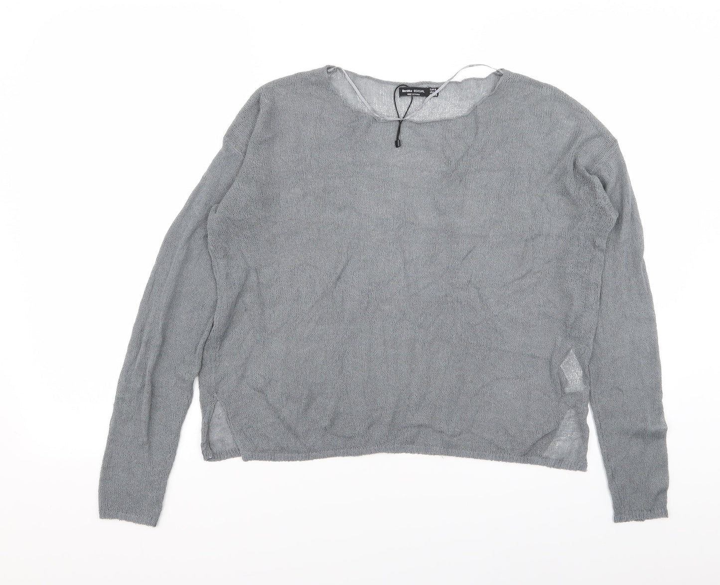 bershka bs girl Womens Grey   Basic T-Shirt Size 6