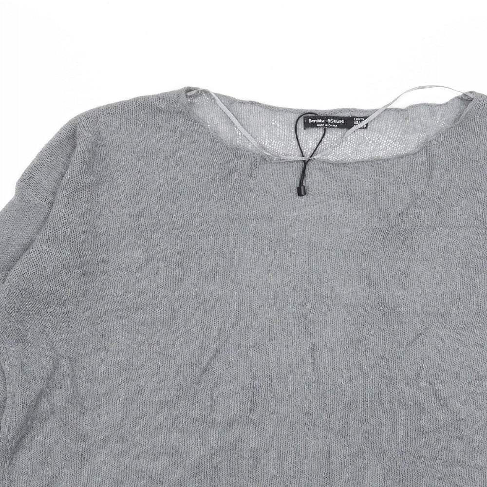 bershka bs girl Womens Grey   Basic T-Shirt Size 6