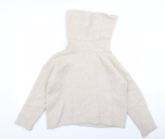 Womens UK Size 12 m&s Beige Pullover Jumper
