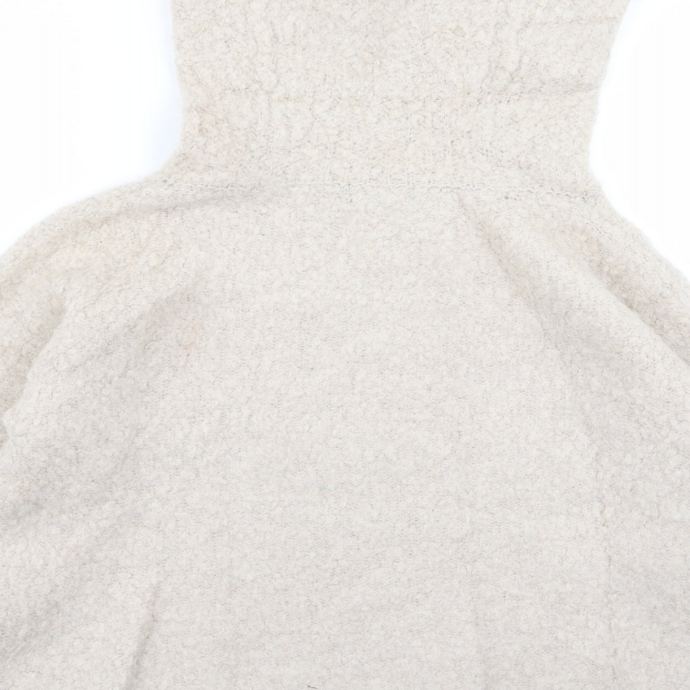 Womens UK Size 12 m&s Beige Pullover Jumper