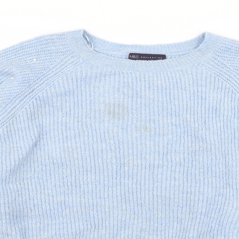 Womens UK Size M M&S Blue Pullover Jumper