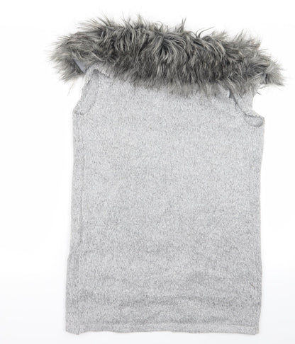 Primark Girls Grey   Cardigan Jumper Size 11-12 Years