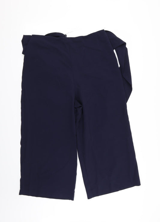 Womens UK Size 12 ASOS Regular Fit Capri Blue Trousers