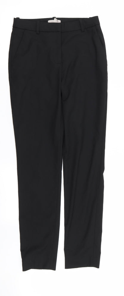Womens UK Size 4 H&M Regular Fit  Black Trousers