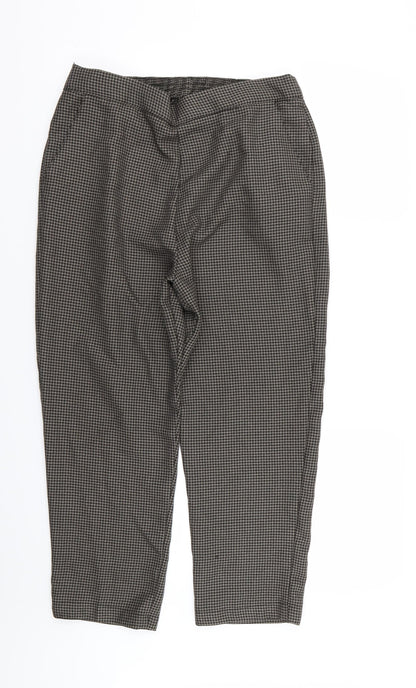 Womens UK Size 14 Preworn Regular Fit  Brown Trousers