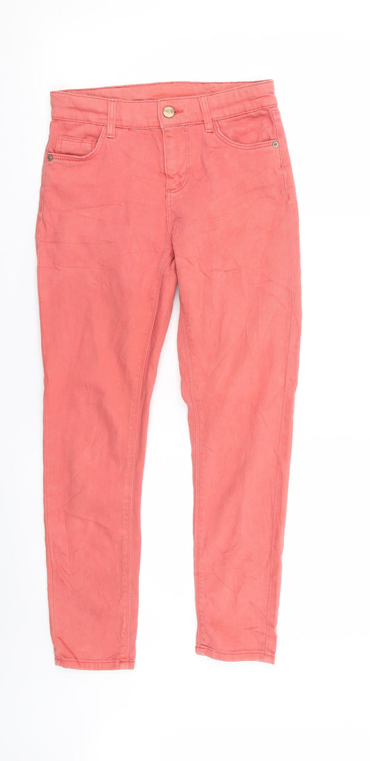 Topshop Womens Pink   Skinny Jeans Size 8 L26 in