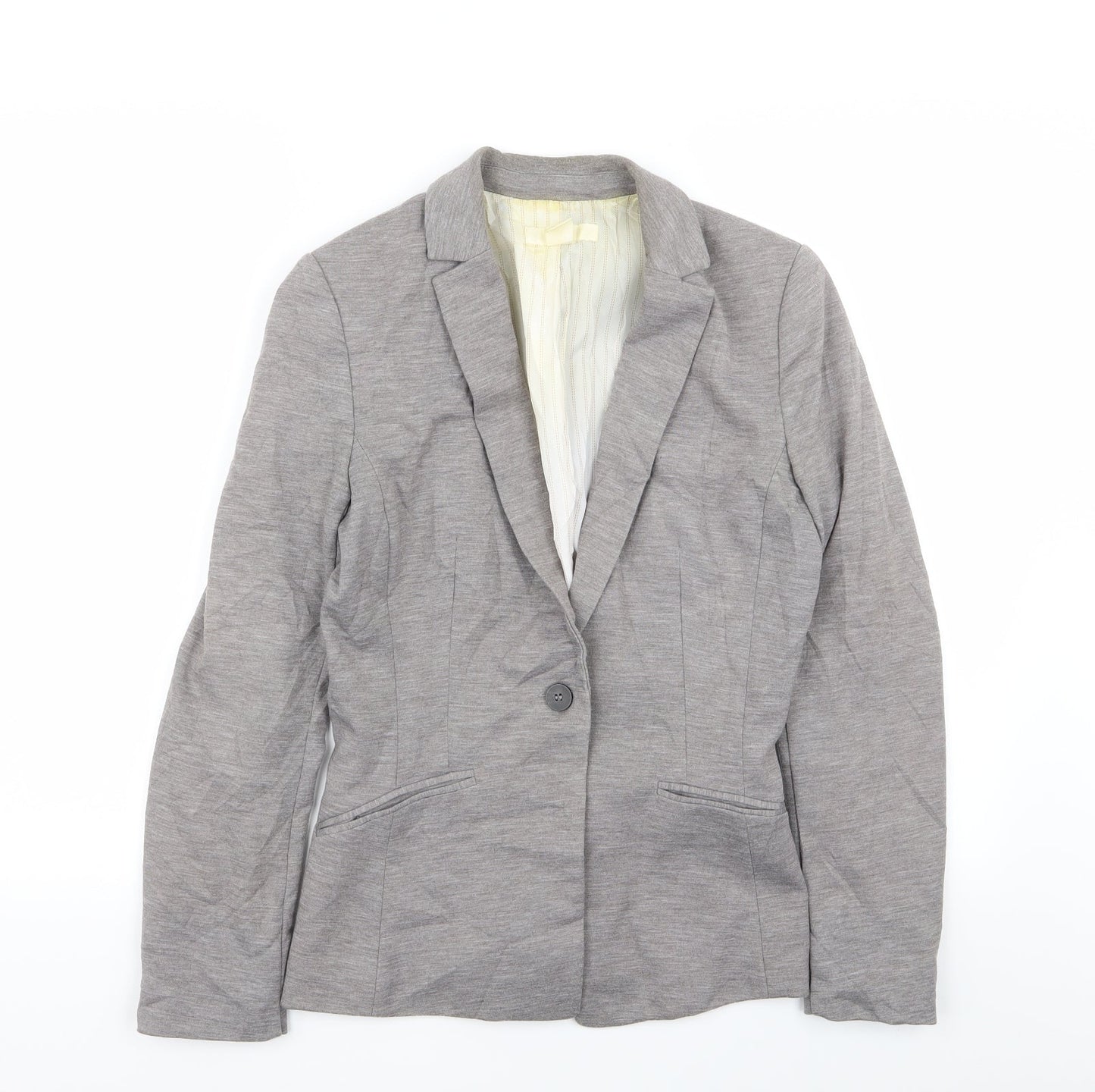 H&M Womens Grey   Jacket Blazer Size 10
