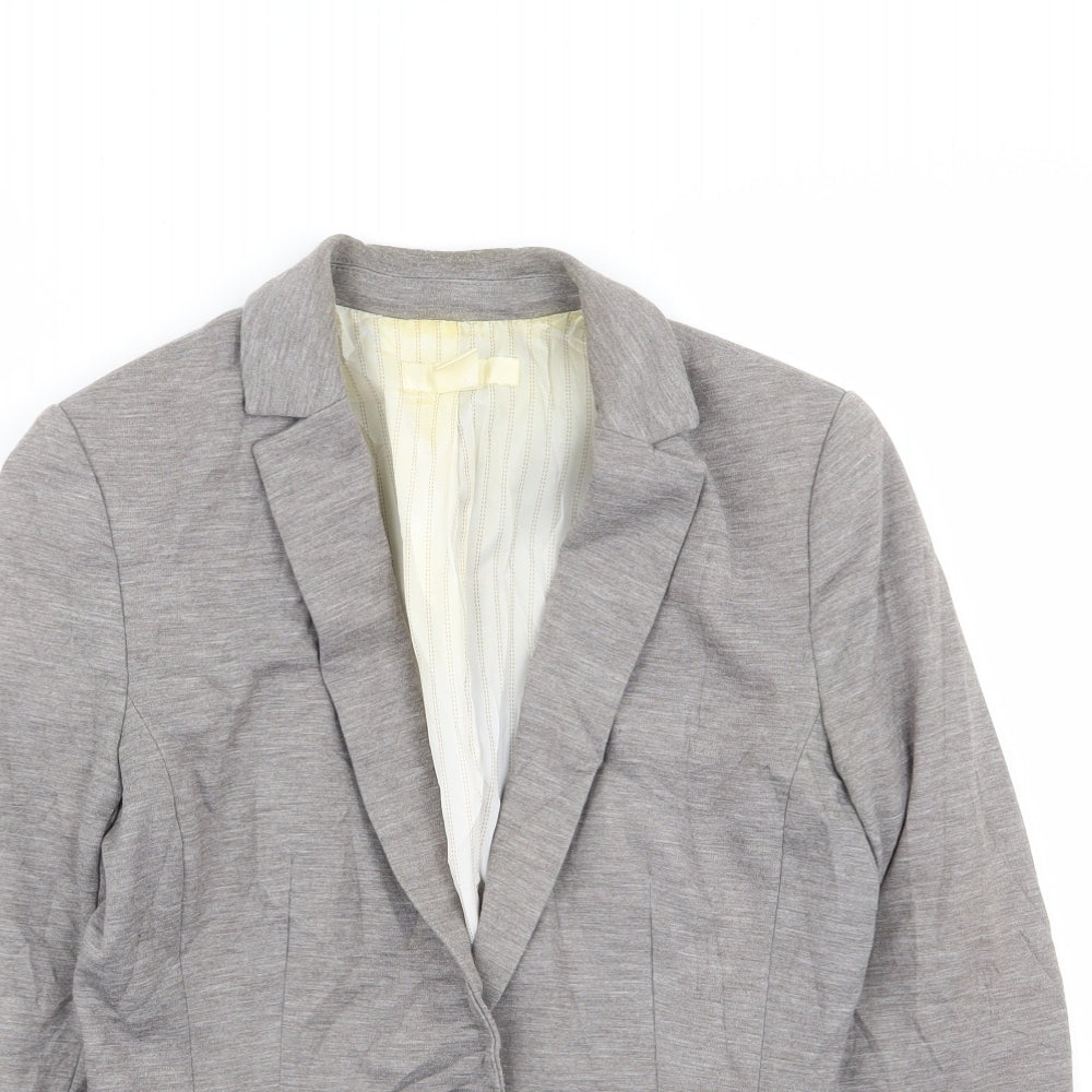 H&M Womens Grey   Jacket Blazer Size 10