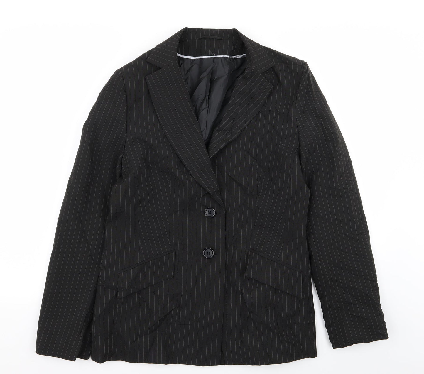 Dorothy Perkins Womens Black Striped  Jacket Blazer Size 12