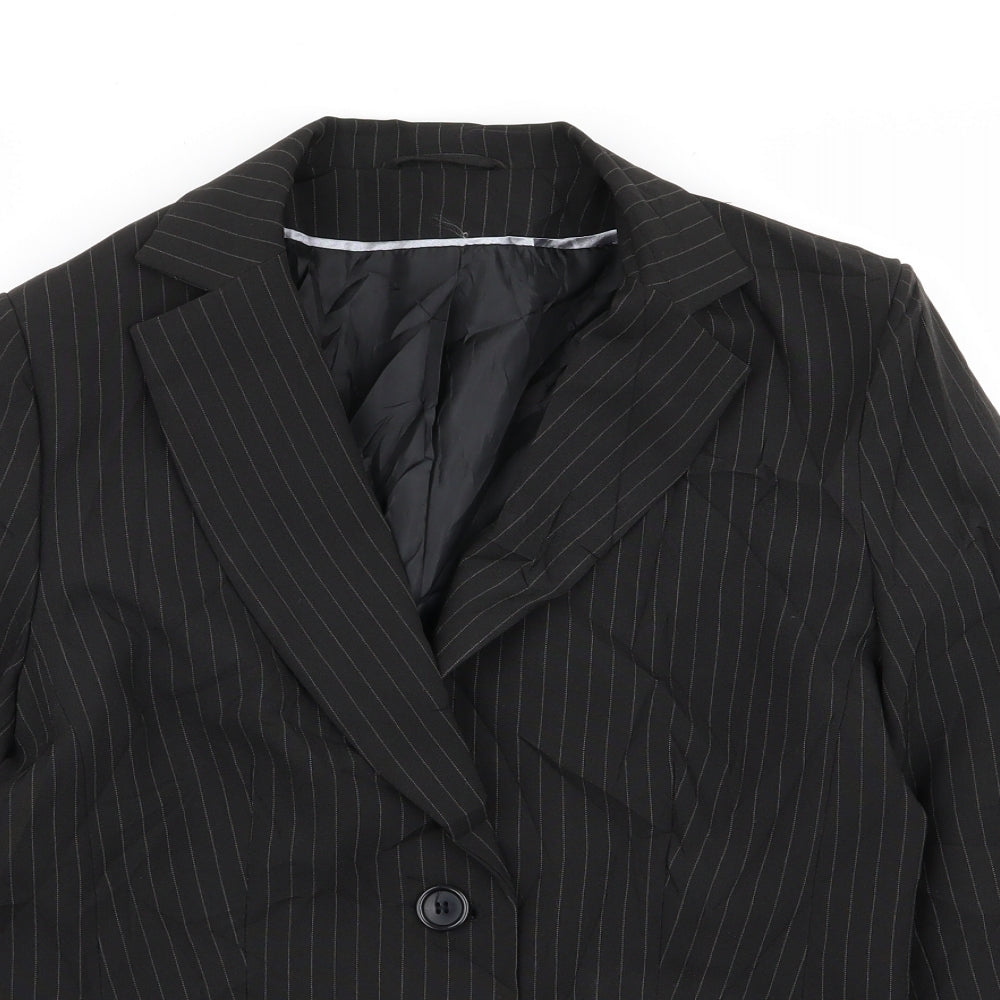 Dorothy Perkins Womens Black Striped  Jacket Blazer Size 12