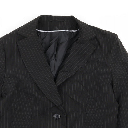Dorothy Perkins Womens Black Striped  Jacket Blazer Size 12