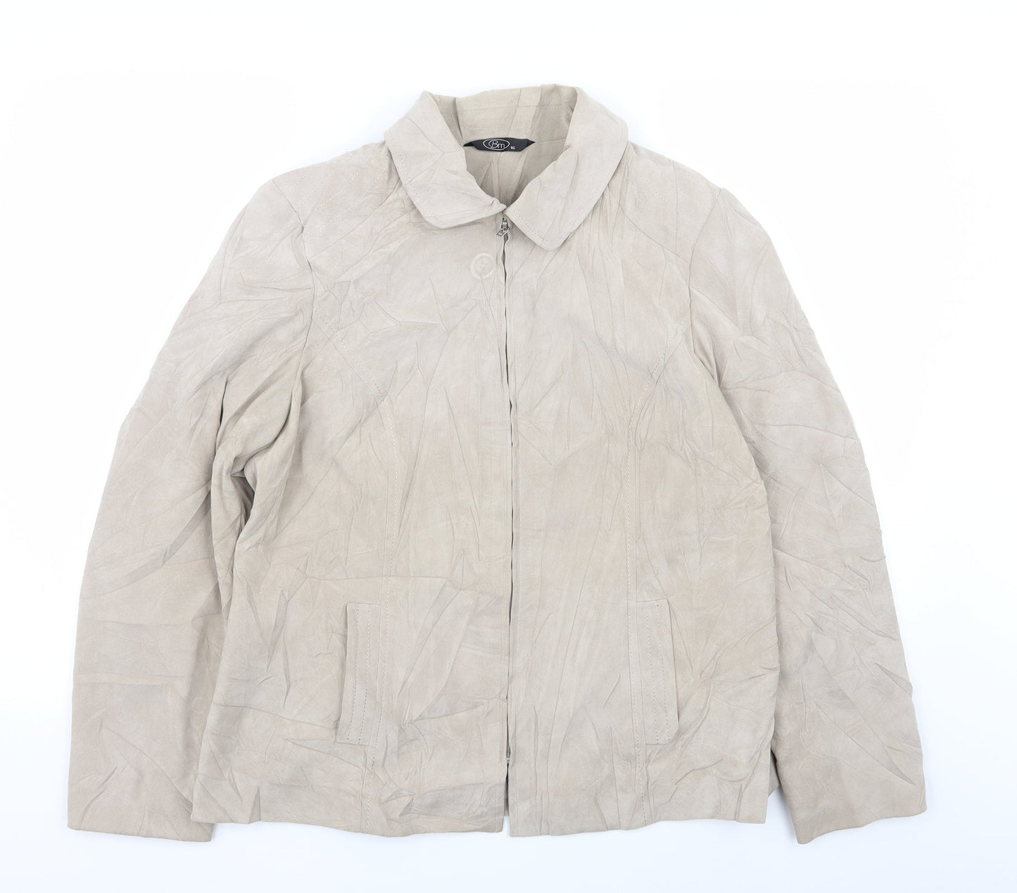 BM Womens Beige   Jacket  Size 16
