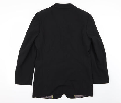 Mens UK Size 38 River Island Regular Black Suit Jacket