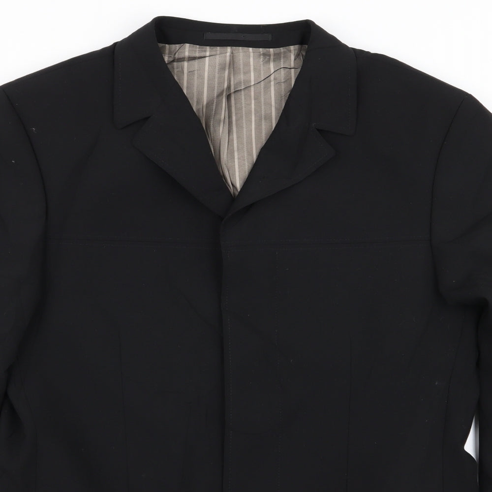 Mens UK Size 38 River Island Regular Black Suit Jacket