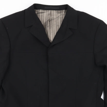Mens UK Size 38 River Island Regular Black Suit Jacket