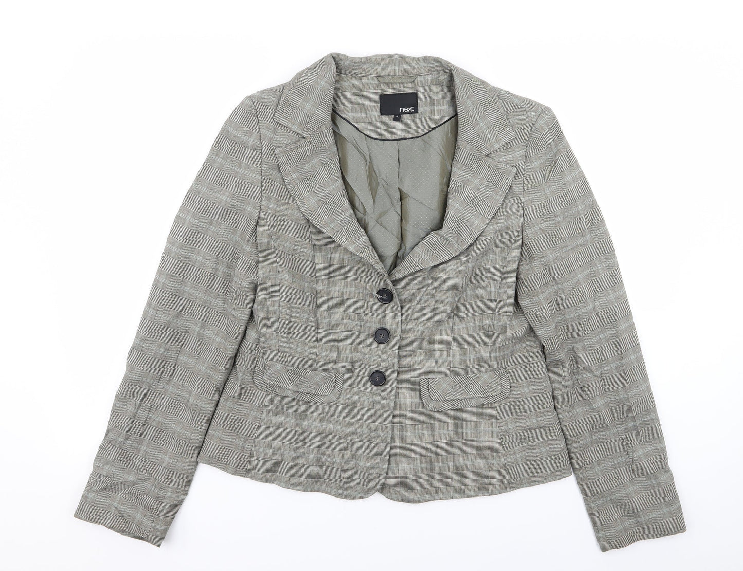 NEXT Womens Grey Check  Jacket Blazer Size 14