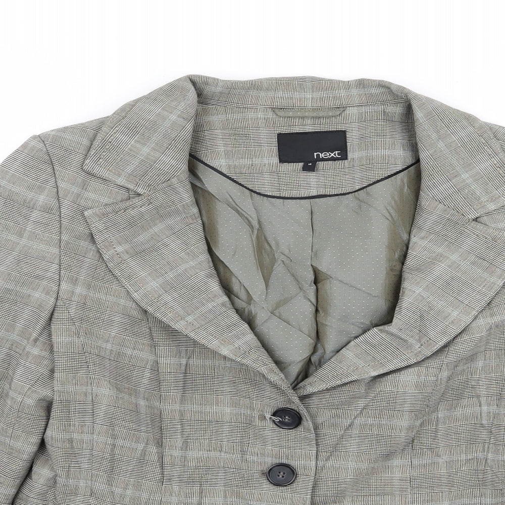 NEXT Womens Grey Check  Jacket Blazer Size 14