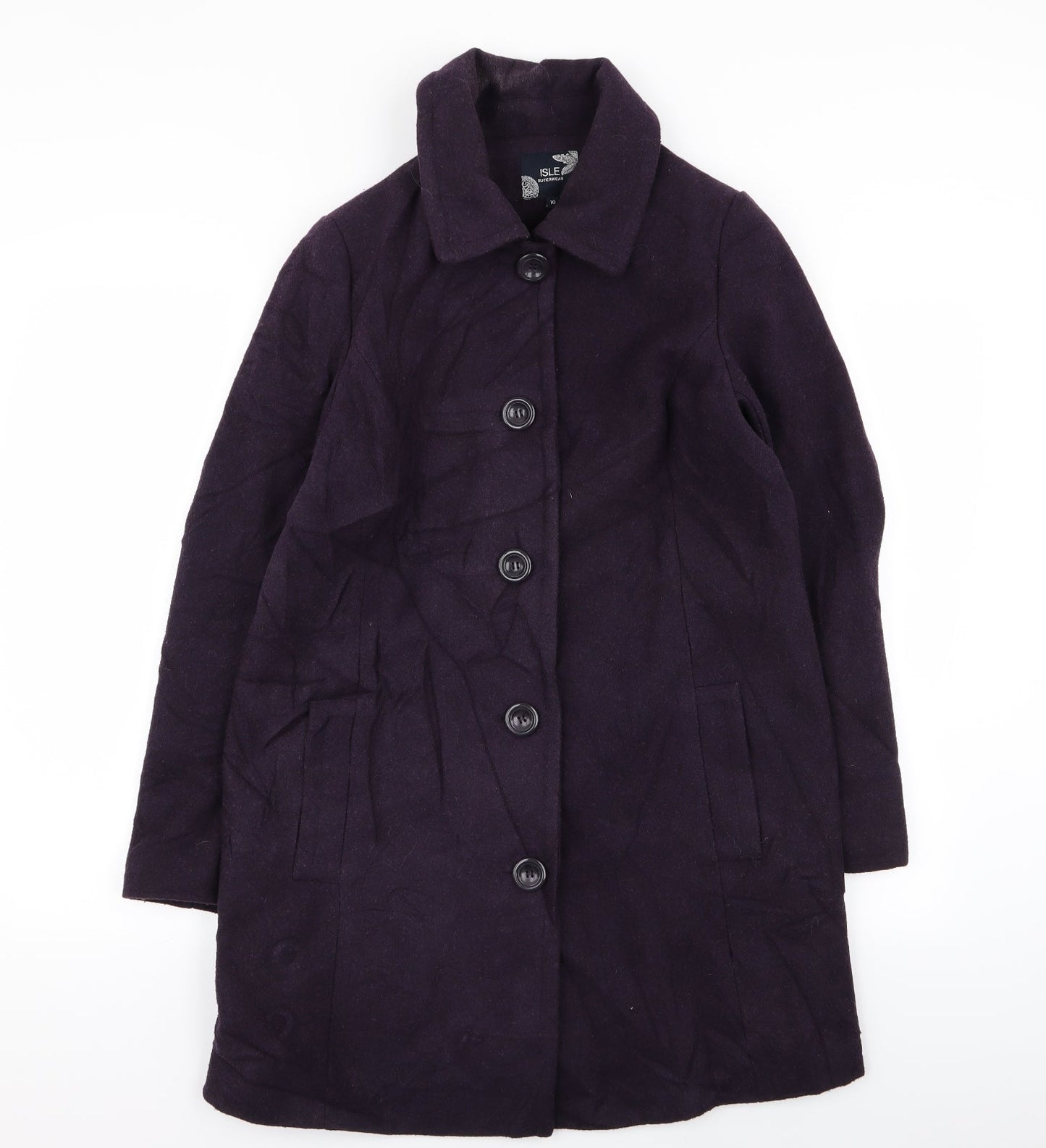 Womens UK Size 10 isle Purple Overcoat