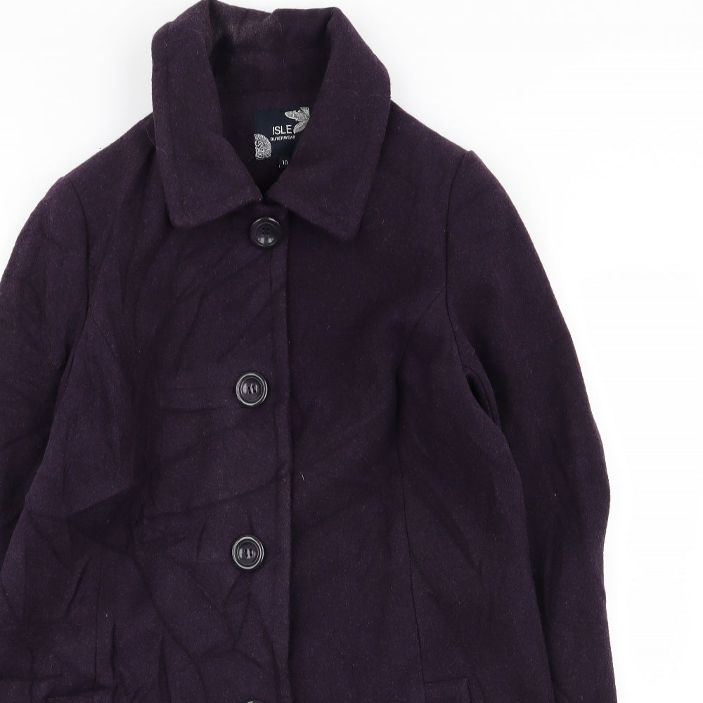 Womens UK Size 10 isle Purple Overcoat