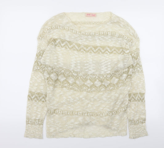 Womens UK Size S Krisp Gold Pullover Jumper