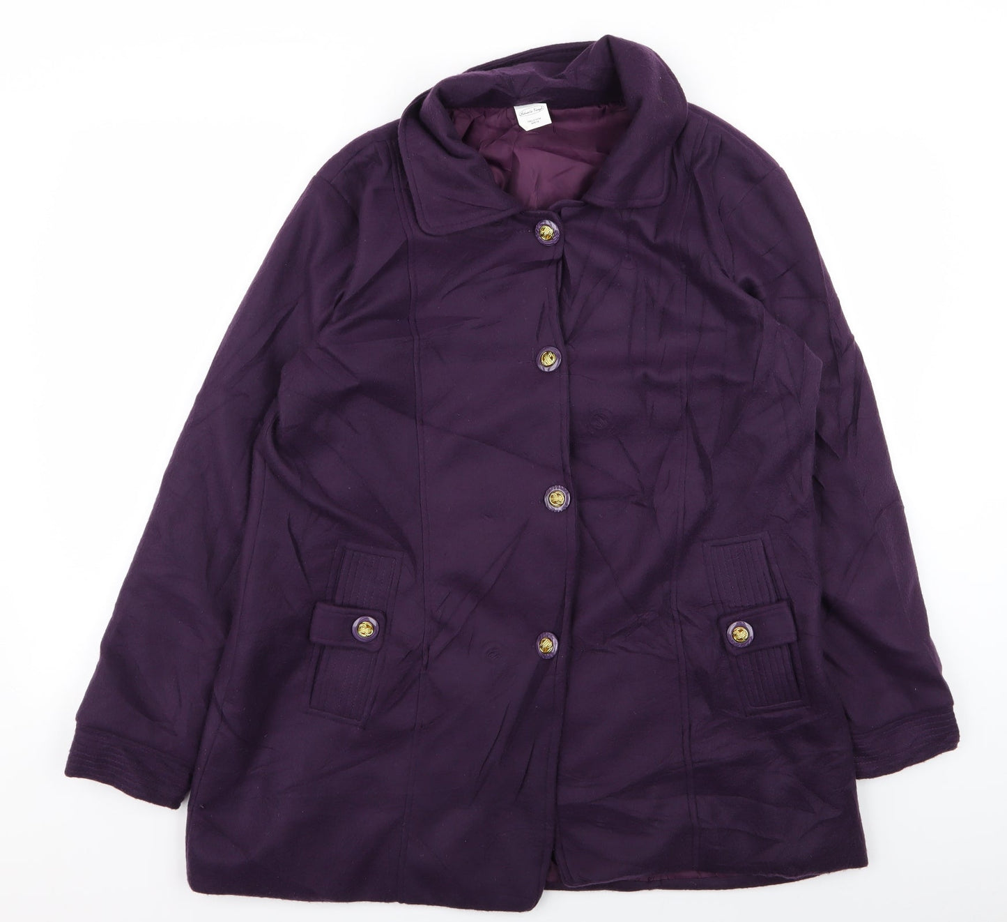 Womens UK Size 14 Gabrielle Vicenza Purple Overcoat