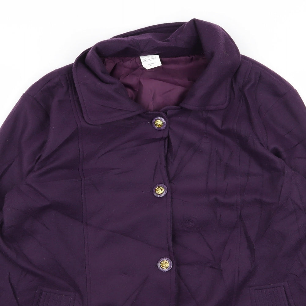 Womens UK Size 14 Gabrielle Vicenza Purple Overcoat