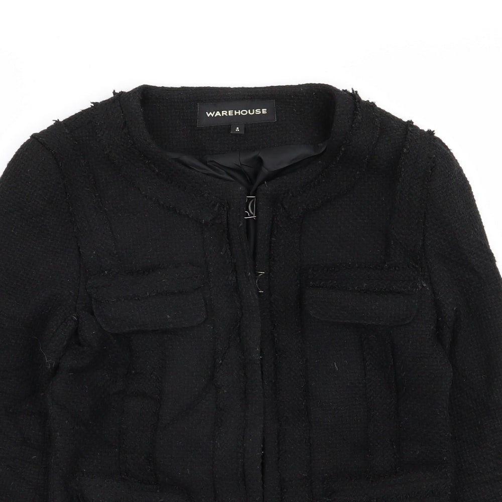 Warehouse Womens Black   Jacket Blazer Size 8