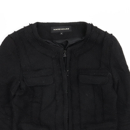 Warehouse Womens Black   Jacket Blazer Size 8