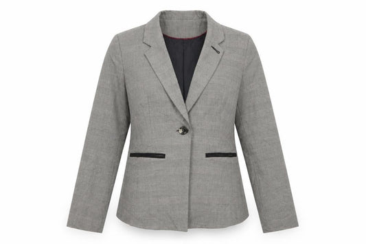 Tu Womens Grey Check  Jacket Blazer Size 12
