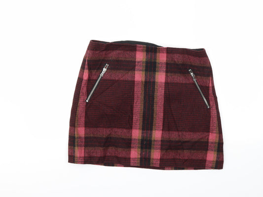 Gap Womens Pink Check  A-Line Skirt Size 6