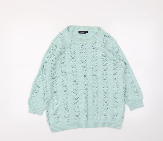 Womens UK Size M Mia Moda Blue Pullover Jumper