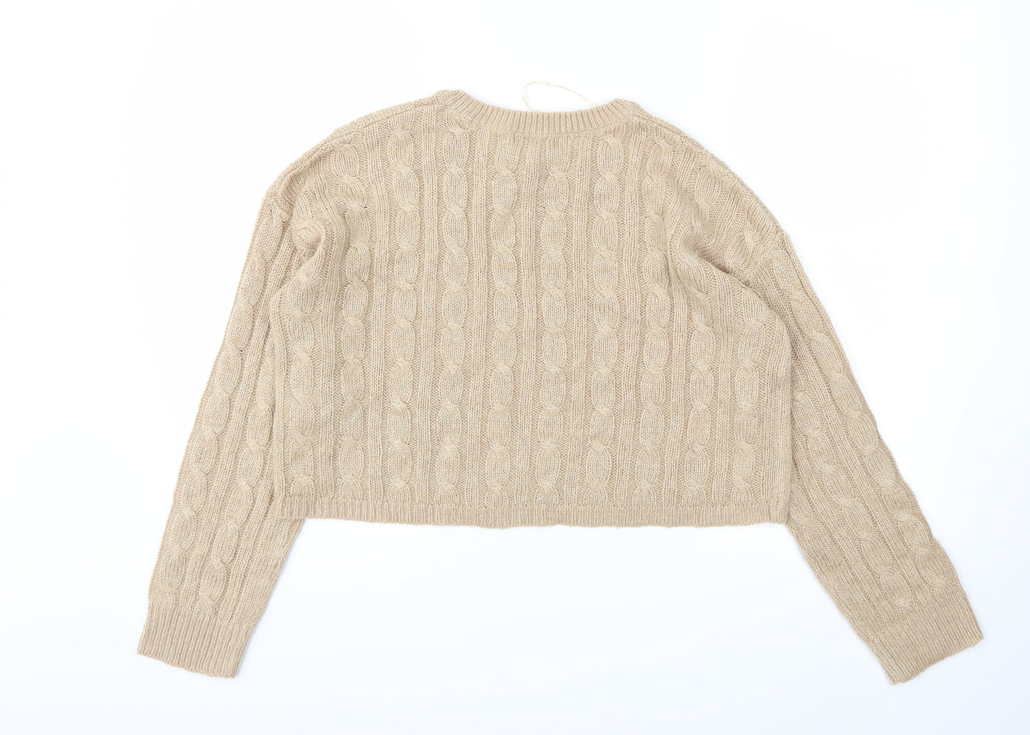 Womens UK Size M New Look Beige Pullover Jumper
