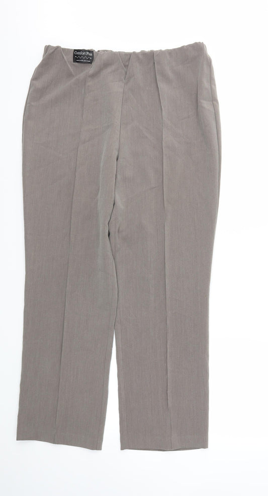 Classic Womens Brown   Trousers  Size 16 L29 in - Stretch waistband