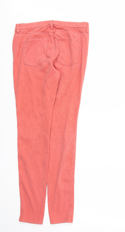 Womens UK Size M Preworn Regular Fit  Pink Trousers