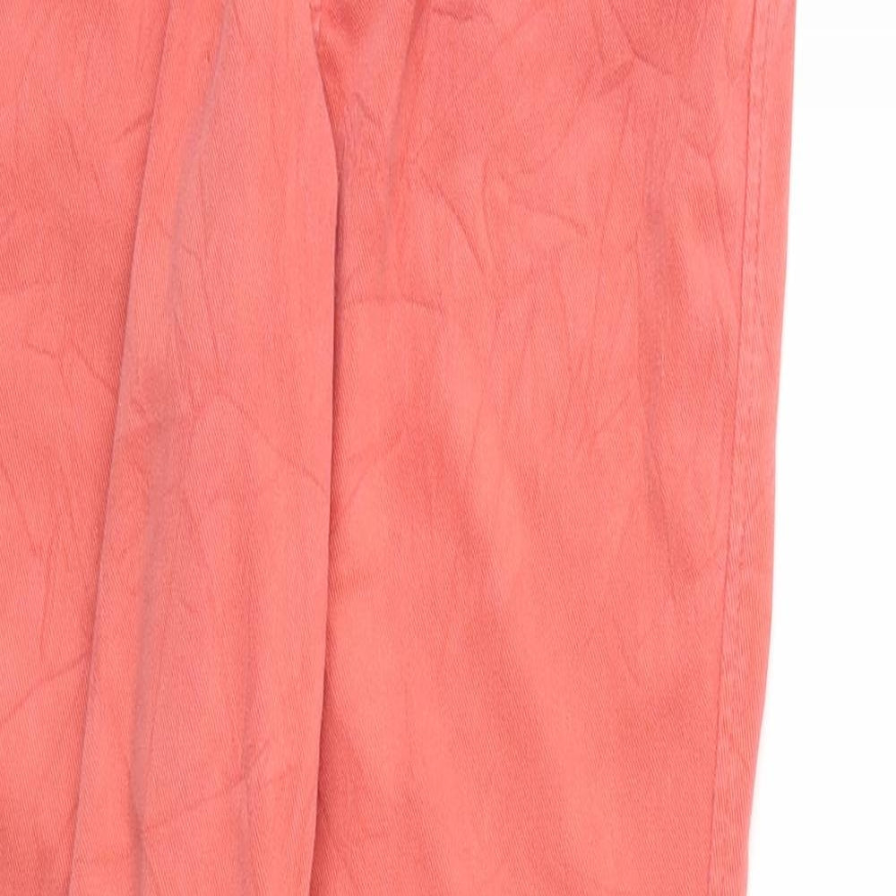 Womens UK Size M Preworn Regular Fit  Pink Trousers