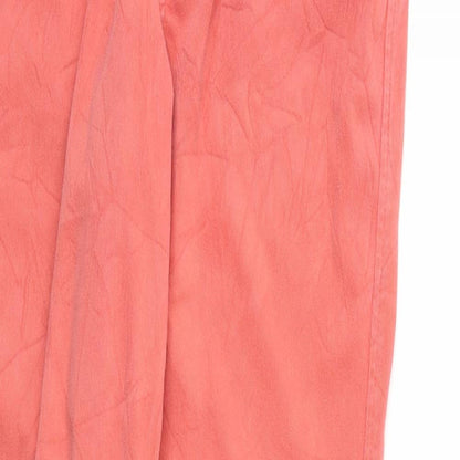 Womens UK Size M Preworn Regular Fit  Pink Trousers