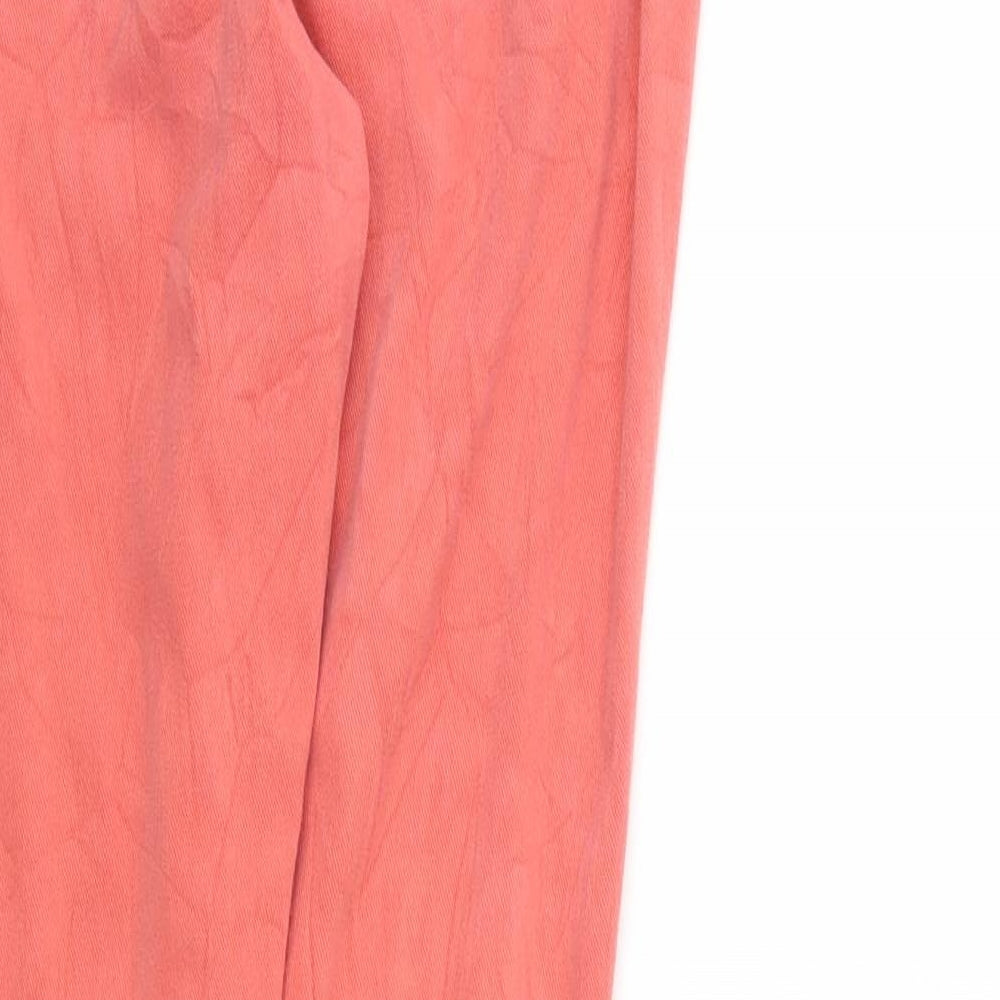 Womens UK Size M Preworn Regular Fit  Pink Trousers