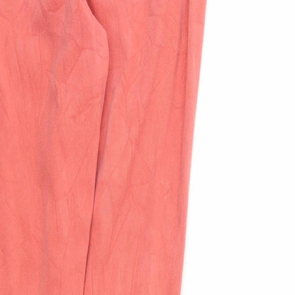 Womens UK Size M Preworn Regular Fit  Pink Trousers
