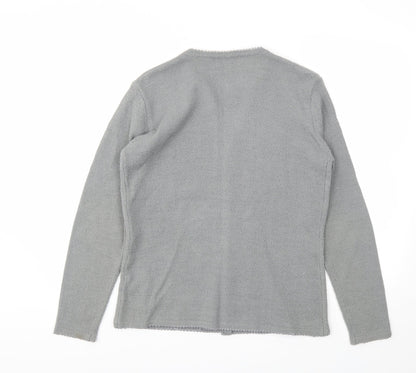BON MARCHIE Womens Grey   Cardigan Jumper Size M
