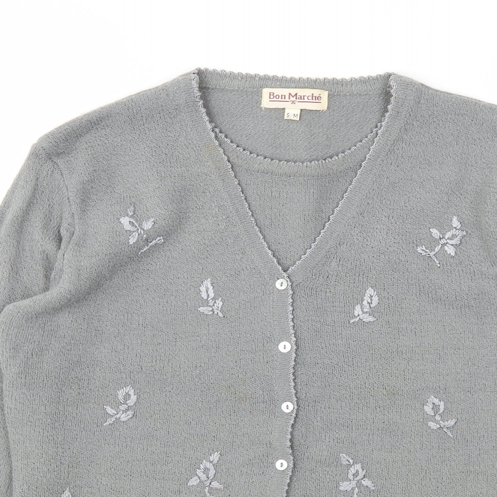 BON MARCHIE Womens Grey   Cardigan Jumper Size M