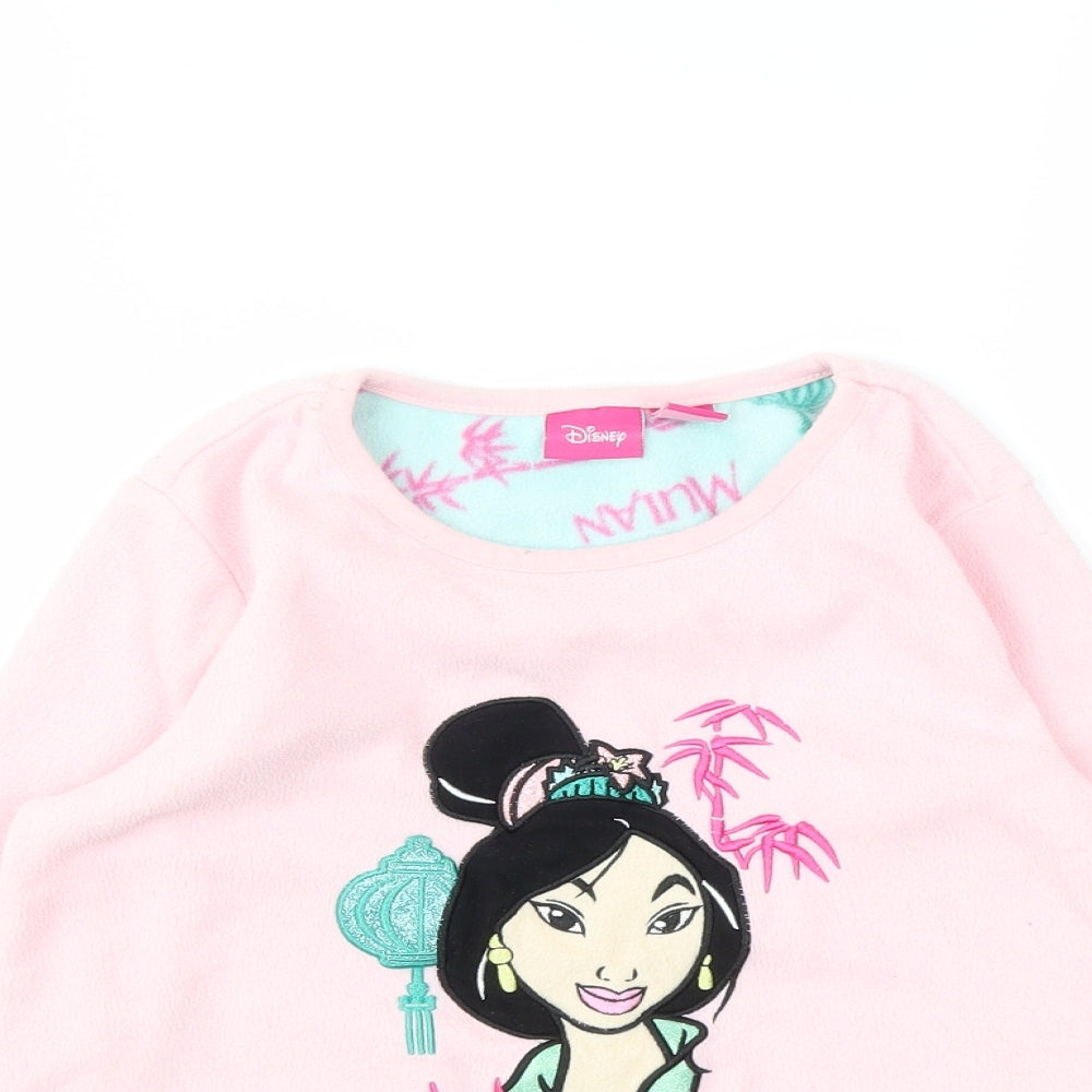 Disney Girls Pink Animal Print  Top Pyjama Top Size 8-9 Years
