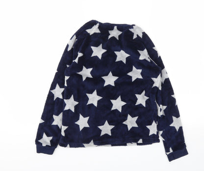 George Girls Blue Argyle/Diamond  Top Pyjama Top Size 10-11 Years