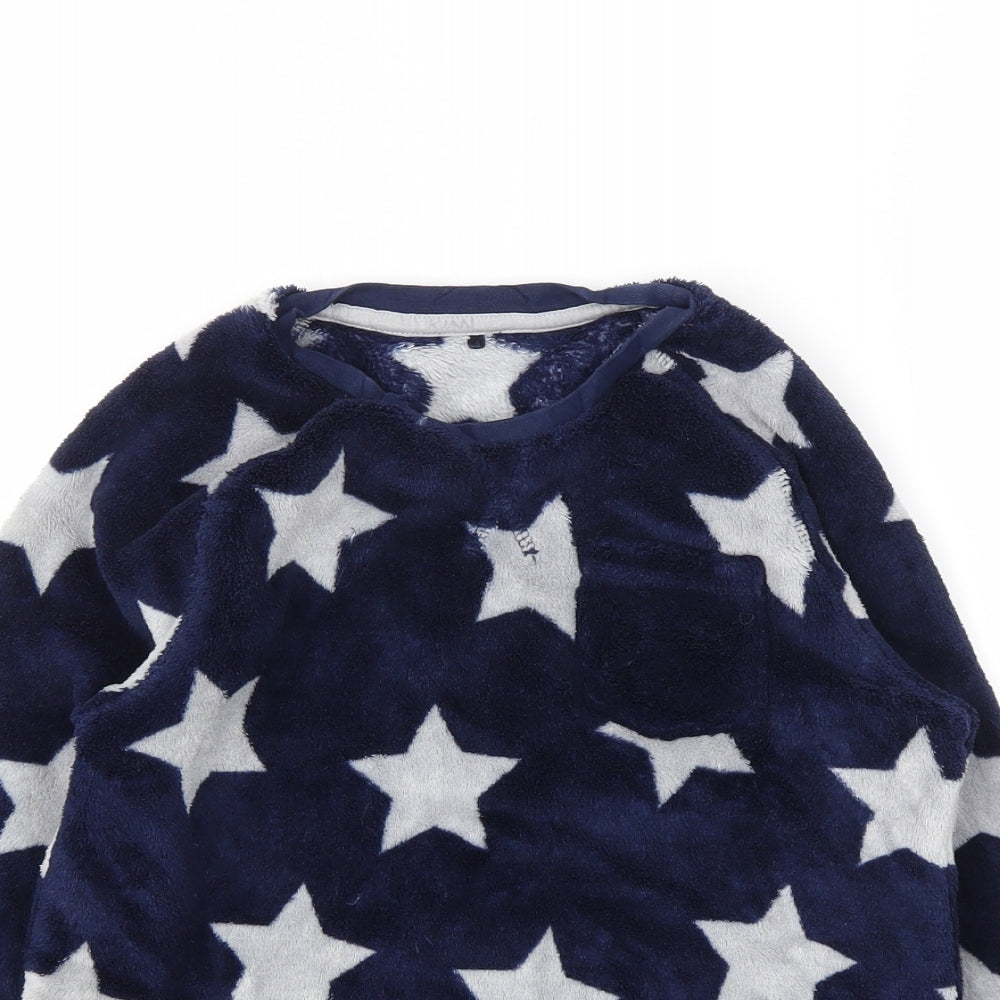 George Girls Blue Argyle/Diamond  Top Pyjama Top Size 10-11 Years