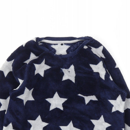 George Girls Blue Argyle/Diamond  Top Pyjama Top Size 10-11 Years