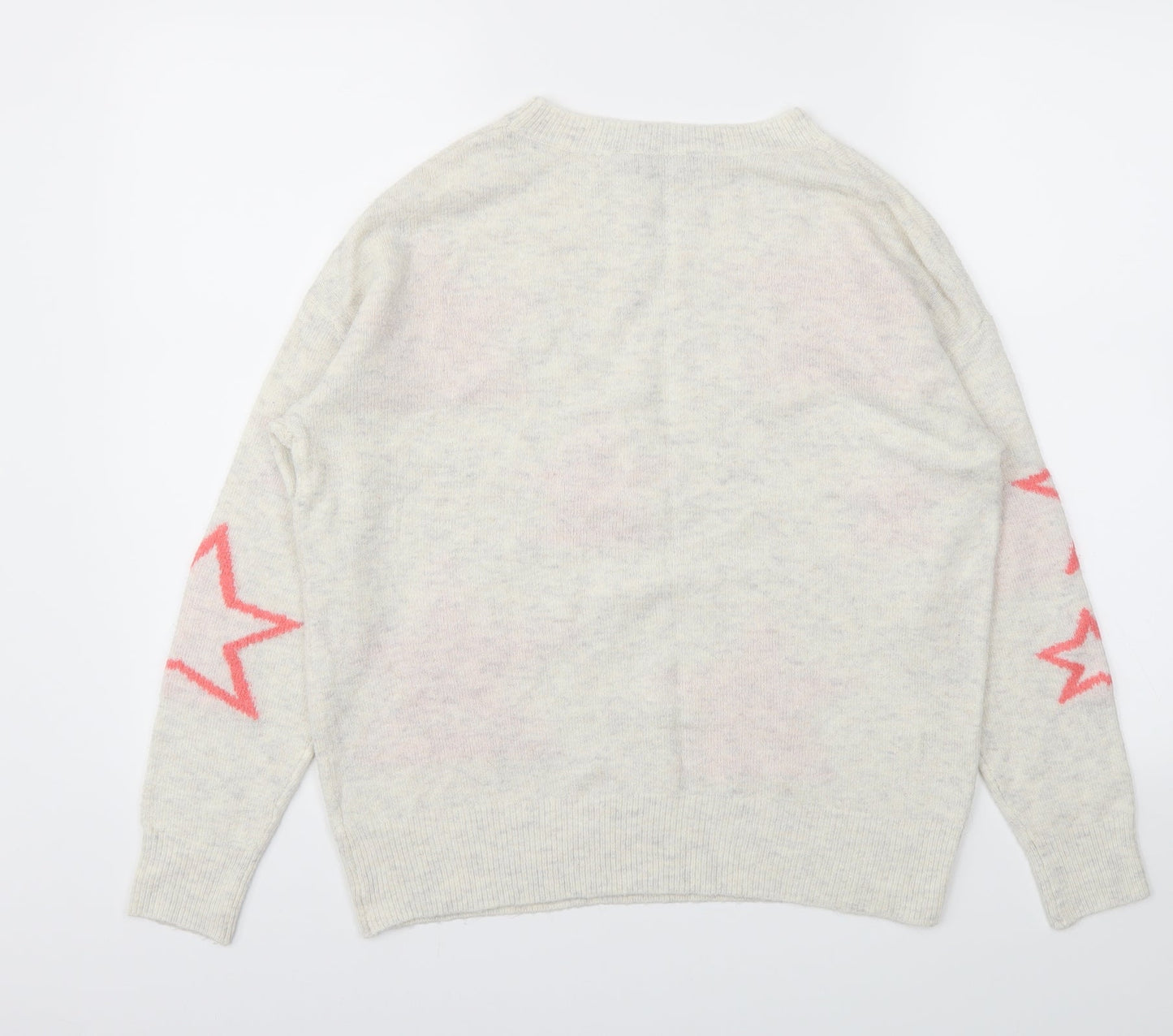 F&F Womens Ivory Argyle/Diamond  Pullover Jumper Size 6