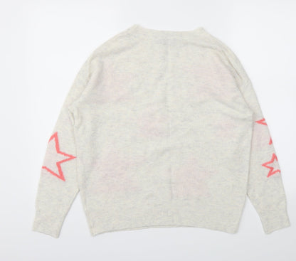 F&F Womens Ivory Argyle/Diamond  Pullover Jumper Size 6