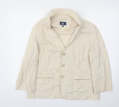 ISLE Womens Beige   Jacket Blazer Size 20