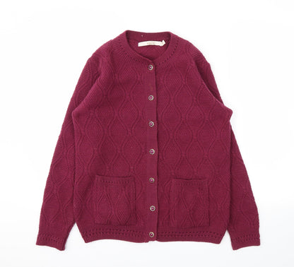 VIDE VI Womens Purple   Cardigan Jumper Size 14