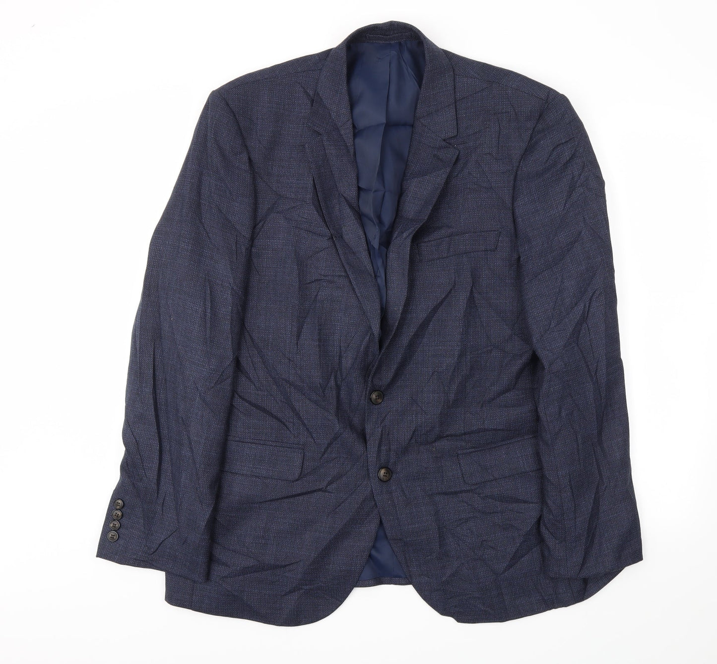 Mens UK Size 42 M&S Regular Blue Suit Jacket