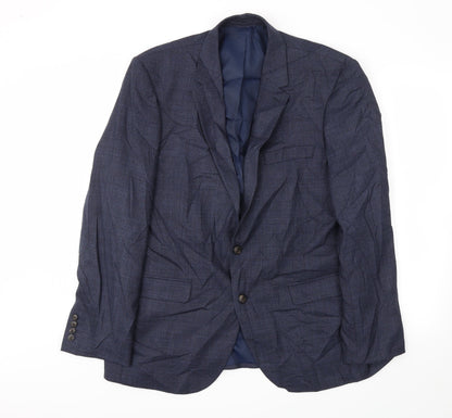 Mens UK Size 42 M&S Regular Blue Suit Jacket